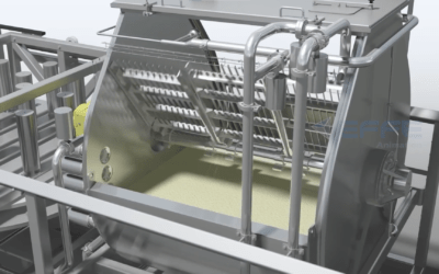 Explore Process of 3D animation demonstrating the machine filling process in the food sector